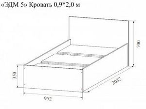 Кровать 900 Эдем-5 в Чайковском - chaykovskiy.ok-mebel.com | фото 3