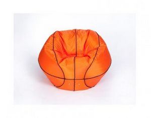 Кресло-мешок Баскетбольный мяч большой оранжево-черное в Чайковском - chaykovskiy.ok-mebel.com | фото 1