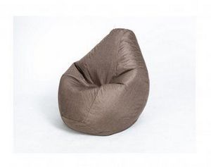 Кресло-мешок Груша велюр коричневое большое в Чайковском - chaykovskiy.ok-mebel.com | фото 1