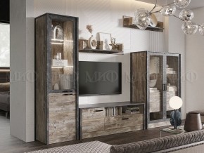 Амели Шкаф-стекло (Дуб Юкон-Бетон темный) в Чайковском - chaykovskiy.ok-mebel.com | фото 3