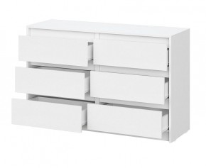 АЙДЕН КМ06-1200 Комод 6 ящиков (белый) в Чайковском - chaykovskiy.ok-mebel.com | фото 2