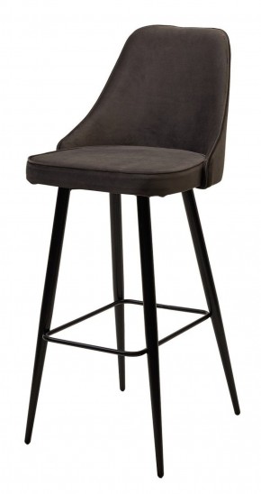 Барный стул NEPAL-BAR ГРАФИТ #14, велюр/ черный каркас (H=78cm) М-City в Чайковском - chaykovskiy.ok-mebel.com | фото