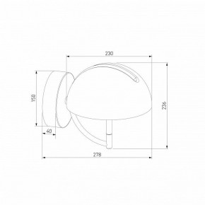 Бра Eurosvet Emisfero 50083/1 LED золото в Чайковском - chaykovskiy.ok-mebel.com | фото 3