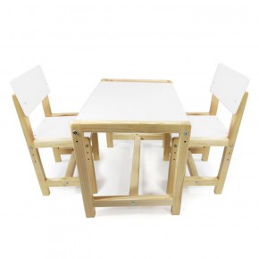 Детский растущий комплект стол и два стула  Я САМ "Лофт" (Белый, Сосна) в Чайковском - chaykovskiy.ok-mebel.com | фото