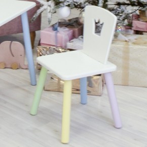 Детский стул Корона (Белый/Белый/Цветной) в Чайковском - chaykovskiy.ok-mebel.com | фото 1