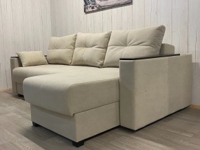 Диван угловой Комфорт-3 (НПБ+МДФ) велюр Luma 01 в Чайковском - chaykovskiy.ok-mebel.com | фото 2