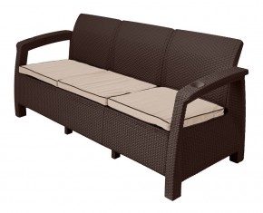 Диван Yalta Premium Sofa 3 Set (Ялта) шоколадный (+подушки под спину) в Чайковском - chaykovskiy.ok-mebel.com | фото 1