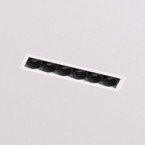DK2531-WB Встраиваемый светильник SPACE со светодиодом под шпатлевку L126mm 220V 10W 38° 4000К IP20 белый/черный алюминий в Чайковском - chaykovskiy.ok-mebel.com | фото 2