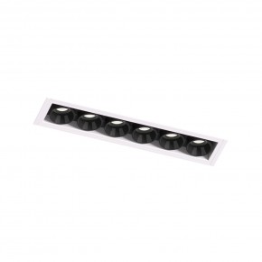 DK2531-WB Встраиваемый светильник SPACE со светодиодом под шпатлевку L126mm 220V 10W 38° 4000К IP20 белый/черный алюминий в Чайковском - chaykovskiy.ok-mebel.com | фото 6