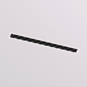 DK2532-WB Встраиваемый светильник SPACE со светодиодом под шпатлевку L240mm 220V 20W 38° 4000К IP20 белый/черный алюминий в Чайковском - chaykovskiy.ok-mebel.com | фото 2