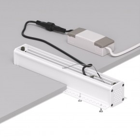 DK2532-WB Встраиваемый светильник SPACE со светодиодом под шпатлевку L240mm 220V 20W 38° 4000К IP20 белый/черный алюминий в Чайковском - chaykovskiy.ok-mebel.com | фото 6