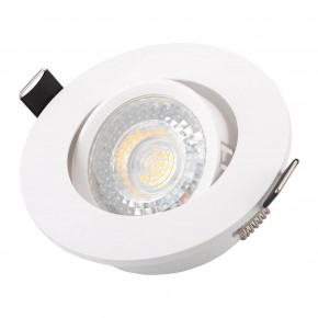 DK3020-WH Встраиваемый светильник, IP 20, 10 Вт, GU5.3, LED, белый, пластик в Чайковском - chaykovskiy.ok-mebel.com | фото 2