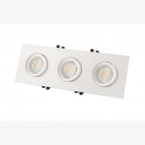 DK3023-WH Встраиваемый светильник, IP 20, 10 Вт, GU5.3, LED, белый, пластик в Чайковском - chaykovskiy.ok-mebel.com | фото 3