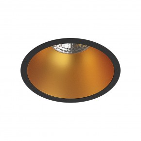 DK3026-BG Встраиваемый светильник, IP 20, 10 Вт, GU5.3, LED, черный/золотой, пластик в Чайковском - chaykovskiy.ok-mebel.com | фото