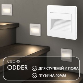 DK3050-WH Светильник встраиваемый в стену, IP 20, LED 3000, 1 Вт, белый, пластик в Чайковском - chaykovskiy.ok-mebel.com | фото 5