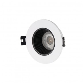 DK3061-WH+BK Встраиваемый светильник, IP 20, 10 Вт, GU5.3, LED, белый/черный, пластик в Чайковском - chaykovskiy.ok-mebel.com | фото