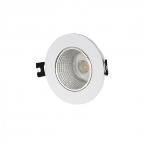 DK3061-WH+CH Встраиваемый светильник, IP 20, 10 Вт, GU5.3, LED, белый/хром, пластик в Чайковском - chaykovskiy.ok-mebel.com | фото
