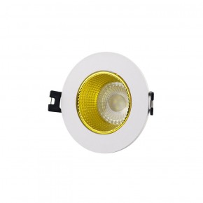 DK3061-WH+YE Встраиваемый светильник, IP 20, 10 Вт, GU5.3, LED, белый/желтый, пластик в Чайковском - chaykovskiy.ok-mebel.com | фото