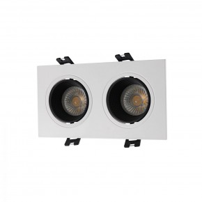 DK3072-WH+BK Встраиваемый светильник, IP 20, 10 Вт, GU5.3, LED, белый/черный, пластик в Чайковском - chaykovskiy.ok-mebel.com | фото