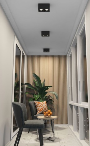 DK3085-BK+CH Светильник накладной IP 20, 10 Вт, GU5.3, LED, черный/хром, пластик в Чайковском - chaykovskiy.ok-mebel.com | фото 2