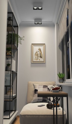 DK3085-WB+WH Светильник накладной IP 20, 10 Вт, GU5.3, LED, бело-черный/белый, пластик в Чайковском - chaykovskiy.ok-mebel.com | фото 2
