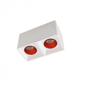 DK3085-WH+RD Светильник накладной IP 20, 10 Вт, GU5.3, LED, белый/красный, пластик в Чайковском - chaykovskiy.ok-mebel.com | фото