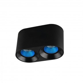 DK3096-BK+CY Светильник накладной IP 20, 10 Вт, GU5.3, LED, черный/голубой, пластик в Чайковском - chaykovskiy.ok-mebel.com | фото