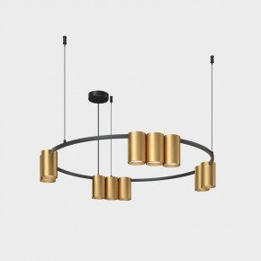 DK4065-BK+SG Подвесной светильник ORBIT , IP20, 10xGU10 LED до 15 Вт, черный + сатинированное золото, алюминий в Чайковском - chaykovskiy.ok-mebel.com | фото 2