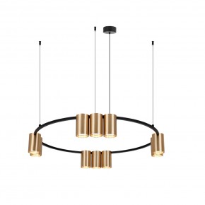 DK4065-BK+SG Подвесной светильник ORBIT , IP20, 10xGU10 LED до 15 Вт, черный + сатинированное золото, алюминий в Чайковском - chaykovskiy.ok-mebel.com | фото 3