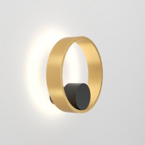 DK5060-BK+SG Бра ORBIT, IP20, 3000К, LED, 10 Вт, черный + сатинированное золото, алюминий в Чайковском - chaykovskiy.ok-mebel.com | фото