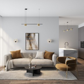DK5060-BK+SG Бра ORBIT, IP20, 3000К, LED, 10 Вт, черный + сатинированное золото, алюминий в Чайковском - chaykovskiy.ok-mebel.com | фото 5