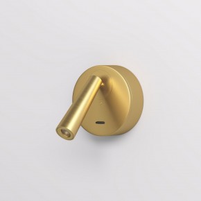 DK5072-SB Бра SHINE WALL со светодиодом, D104*H68, IP20, 3000К, 3W, RA?90, сатинированная латунь, алюминий в Чайковском - chaykovskiy.ok-mebel.com | фото 2