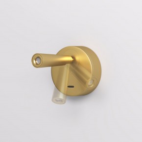 DK5072-SB Бра SHINE WALL со светодиодом, D104*H68, IP20, 3000К, 3W, RA?90, сатинированная латунь, алюминий в Чайковском - chaykovskiy.ok-mebel.com | фото 3