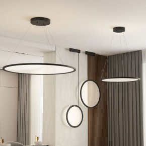 DK6606-BK Подвесной вертикальный светильник Veil со светодиодом H1700 d600 220V 48W 3000-6000K IP20 черный алюминий в Чайковском - chaykovskiy.ok-mebel.com | фото 7