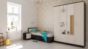 Фиеста Кровать 0900, цвет венге/дуб лоредо, ШхГхВ 93,5х203,5х80 см., сп.м. 900х2000 мм., без матраса, основание есть в Чайковском - chaykovskiy.ok-mebel.com | фото 5