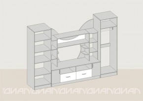 Гостиная Аллегро с 2 шкафами вариант-5 (венге/дуб белфорт) в Чайковском - chaykovskiy.ok-mebel.com | фото 2