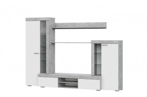 Гостиная МГС 5 (Цемент светлый/Белый) в Чайковском - chaykovskiy.ok-mebel.com | фото 4