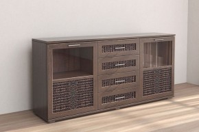 Кэт-4 Комодино (МДФ Венге/Экокожа Caiman коричневый) в Чайковском - chaykovskiy.ok-mebel.com | фото