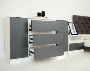 Комод 1200 Парус (Белый/Графит) в Чайковском - chaykovskiy.ok-mebel.com | фото 4
