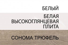 Комод 2D-1S/TYP 34, LINATE ,цвет белый/сонома трюфель в Чайковском - chaykovskiy.ok-mebel.com | фото 3