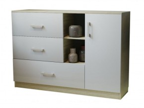 Комод К-3.1 (Дуб сонома/Белый жемчуг) в Чайковском - chaykovskiy.ok-mebel.com | фото