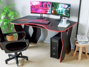 Компьютерный стол КЛ №9.0 (Черный/Красный) в Чайковском - chaykovskiy.ok-mebel.com | фото 3