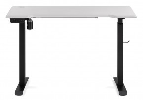 Компьютерный стол Маркос с механизмом подъема 120х75х75 белая шагрень / черный в Чайковском - chaykovskiy.ok-mebel.com | фото 3