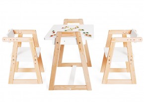 Комплект детской мебели стол и  два стула Я САМ "Лофт-Дуо" (Белый) в Чайковском - chaykovskiy.ok-mebel.com | фото