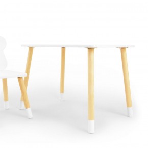 Комплект детской мебели стол и стул Облачко (Белый/Белый/Береза) в Чайковском - chaykovskiy.ok-mebel.com | фото