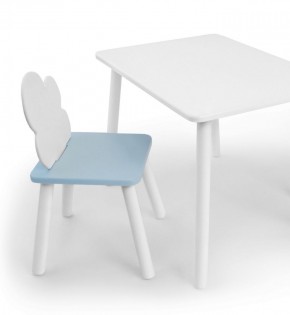 Комплект детской мебели стол и стул Облачко (Белый/Голубой/Белый) в Чайковском - chaykovskiy.ok-mebel.com | фото