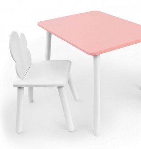 Комплект детской мебели стол и стул Облачко (Розывый/Белый/Белый) в Чайковском - chaykovskiy.ok-mebel.com | фото