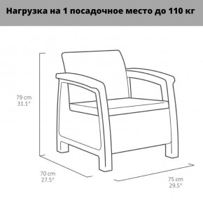 Комплект мебели Корфу Рест (Corfu Rest - without table) графит в Чайковском - chaykovskiy.ok-mebel.com | фото 3