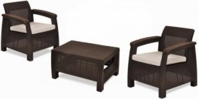 Комплект мебели Корфу Уикенд (Corfu Weekend) коричневый - серо-бежевый * в Чайковском - chaykovskiy.ok-mebel.com | фото