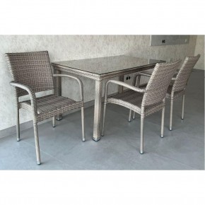 Комплект плетеной мебели T256C/Y376C-W85 Latte (4+1) + подушки на стульях в Чайковском - chaykovskiy.ok-mebel.com | фото 2